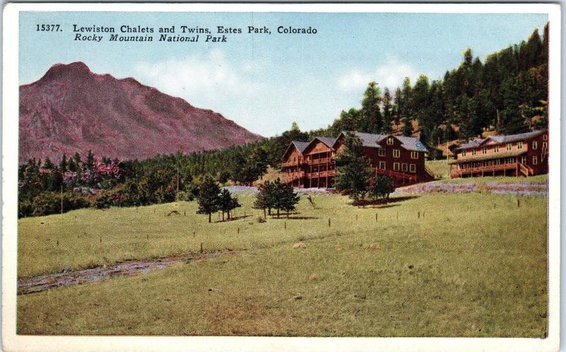 ESTES PARK, CO Colorado   LEWISTON CHALETS   c1920s   Postcard