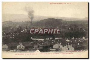 Old Postcard Fraize Barracks and cited Gerva View from the road to the Croix ...