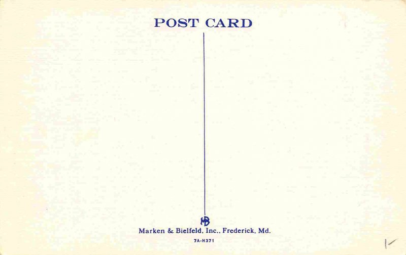 US Post Office Baltimore Maryland linen postcard