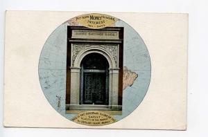 Portland ME Maine Savings Bank Door Way Advertising Postcard