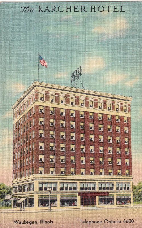 WAUKEGAN, Illinois, 1930-1940; The Karcher Hotel