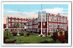 Newark New Jersey NJ Postcard Normal School Building Exterior c1920's Vintage
