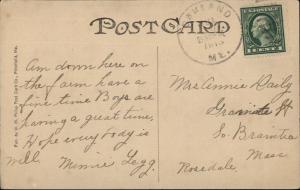 Oakland ME Depot Square Train Station c1910 Postcard