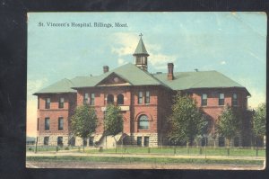 BILLINGS MONTANA ST. VINCENT'S HOSPITAL BUILDING VINTAGE POSTCARD