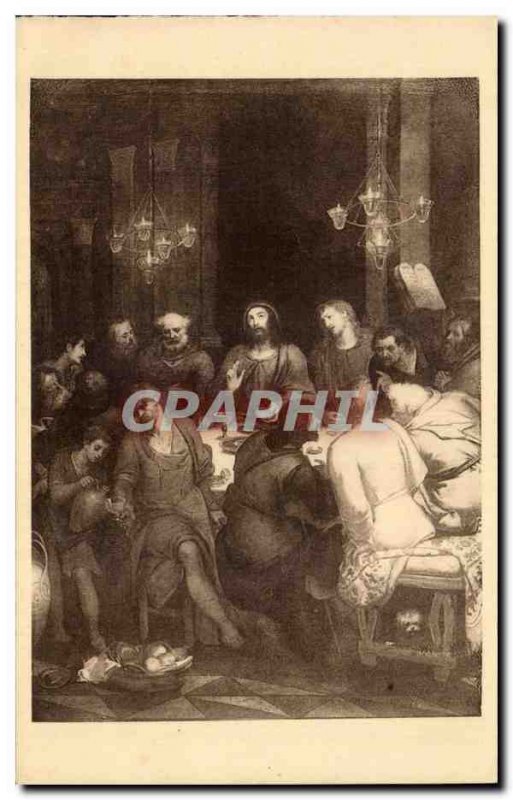 Old Postcard Antwerp Cathedral The Last Supper