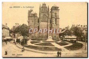 Old Postcard Rodez The Cathedral