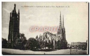 Bordeaux Old Postcard Cathedrale St. Andre and Pey Berland Tower