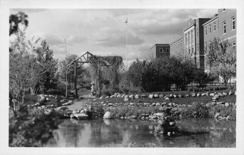 Fargo North Dakota Veterans Facility Gardens Real Photo Postcard AA75744