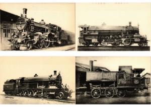 AUSTRIA - HUNGARY, TRAINS, LOCOMOTIVES RAILWAY 42 Vintage Postcards Incl. FLEURY