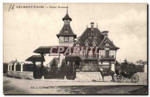 Postcard Old Cuy-Saint-Fiacre Chalet Normand