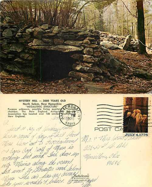 Megalithic Structure, Mystery Hill, North Salem, New Hampshire, NH, 1976 Chrome