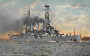 USS Nebraska US Navy Battleship Warship Ship 1910c postcard