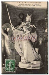 Old Postcard Rouen Tour Jeanne d & # 39arc statue of Jeanne d & # 39arc Model...