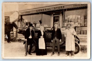 Newlife WI Postcard RPPC Photo Radio Promotional Car Old Timers Show Set c1910's