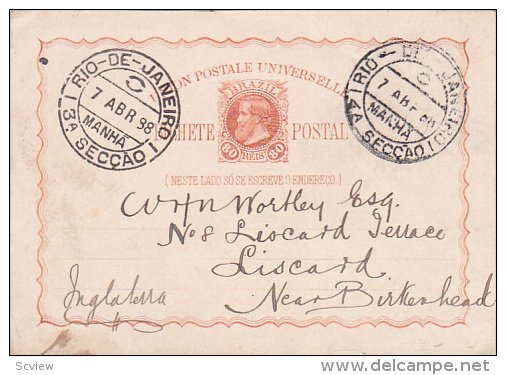 Postal Card , Rio de Janeiro , Brazil , PU-1888