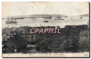 Old Postcard Brest Rade View Dajot Taking the Course Charter