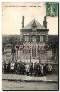 Old Postcard Chartrettes School for Girls Kids