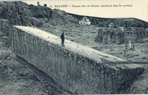 lebanon, BAALBEK بعلبك, Huge Block of Limestone abandoned in Quarries (1920s)