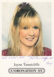 Jayne Tunnicliffe ITV Coronation Street Hand Signed Cast Card Photo
