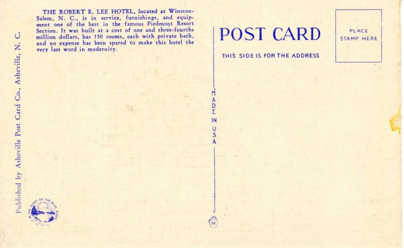 NC - Winston-Salem, Hotel Robert E. Lee