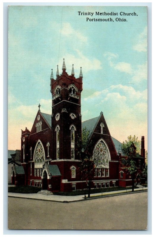 c1910's Trinity Methodist Church Exterior Portsmouth Ohio OH Unposted Postcard