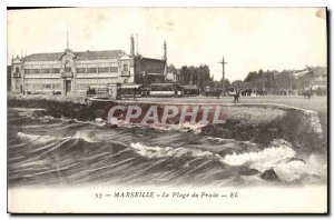 Postcard Old Marseille The Prado Beach