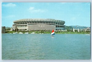 1960 Pittsburgh Pennsylvania Postcard Three Rivers Stadium Allegheny Monongahela