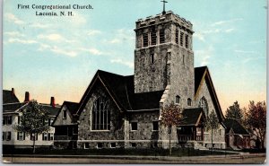 1915 Lake Winnipesaukee New Hampshire NH Endicott Rock Weirs Posted Postcard