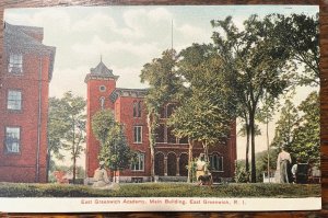 Vintage Postcard 1907-1915 East Greenwich Academy, Main Bldg. East Greenwich, RI