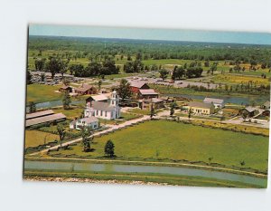 Postcard Bird's-eye view, Upper Canada Village, Morrisburg, Canada