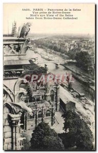 Old Postcard Paris Panorama Of The Seine Vue Prize De Notre Dame