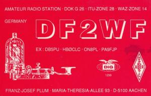 German Maria Theresia Allee Aachen Amateur War Zone Radio Station QSL Postcard