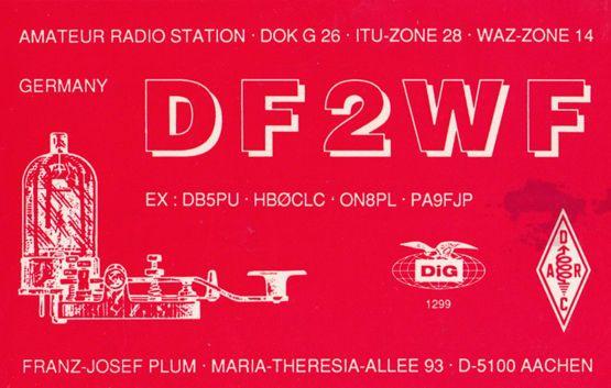 German Maria Theresia Allee Aachen Amateur War Zone Radio Station QSL Postcard