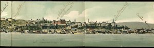 h3029 - QUEBEC CITY Triple- Fold Postcard 1907 Panoramic View