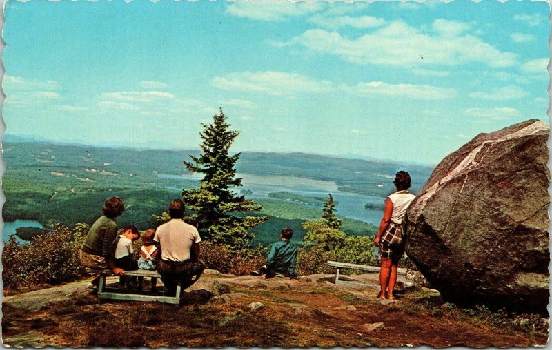 Lookout Point Mt Sunapee NH New Hampshire  VTG Postcard Scalloped UNP Unused 