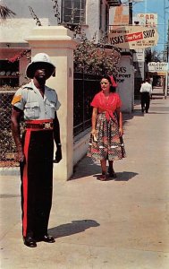 W.I. Policeman in Colorful Uniform Jamaica Unused 