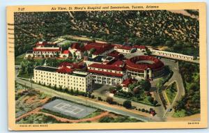 *1940s St. Mary's Hospital Sanatorium Tucson Arizona AZ Vintage Postcard C10