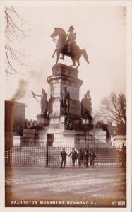 Washington Monument Richmond Virginia Real Photo