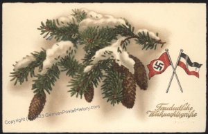3rd Reich Germany Weimar-NSDAP  Early Patriotic Propaganda Christmas card 111287