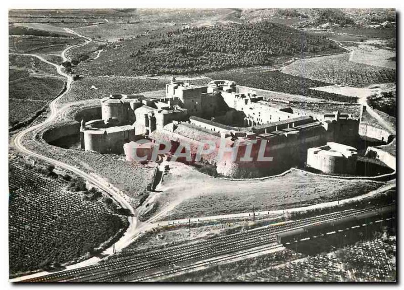 Postcard Modern Salses Le Chateau Pyr Now Aerial view Delvert Ray Villeneuve ...