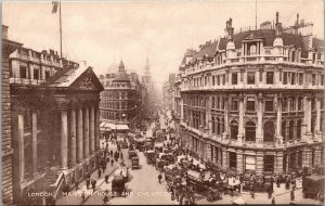 Vtg 1910s Mansion House & Cheapside London Stereoscopic Company England Postcard