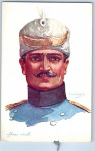 c1910's French Soldier Military Officer Serbe Emile Dupuis Signed WWI Postcard