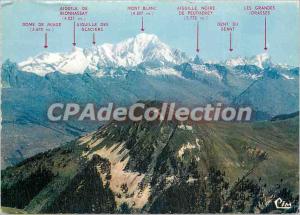 Modern Postcard La Plagne (Savoie) 1970 m alt Panorama from the top of the Gr...