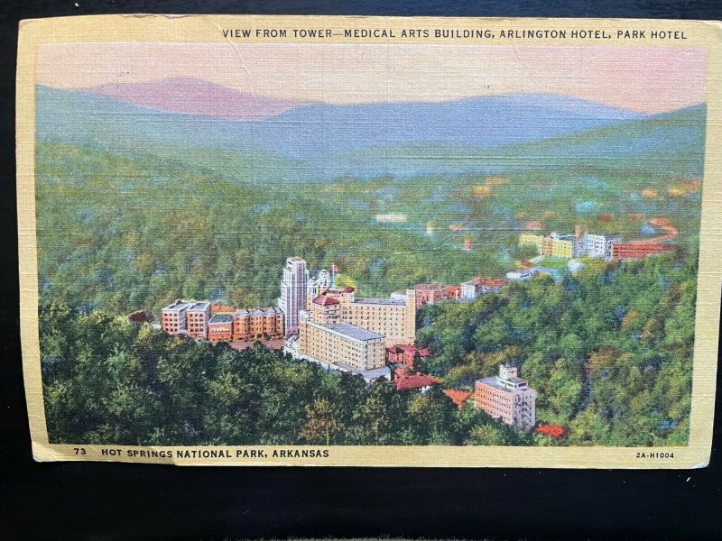 Vintage Postcard 1945 Medical Building, Hotel Hot Springs, Arkansas (AR)