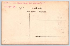 Hamburg~Maître d’Hôtel~Chef Kitchen Staff~Croquembouche~Schmiedestraße~RPPC 1906