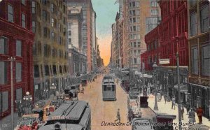 Dearborn Street North from Van Buren Streetcars Chicago Illinois 1910c postcard