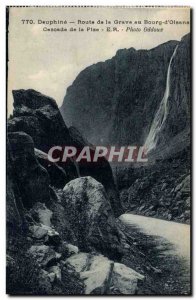 Dauphine Postcard Old Road Grave in Bourg d & # 39Oisans Pisa Cascade