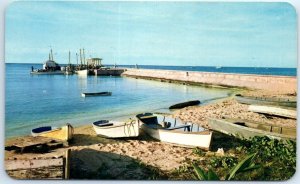 Postcard - The loading zone for boats on Cozumel Island - Cozumel, Mexico