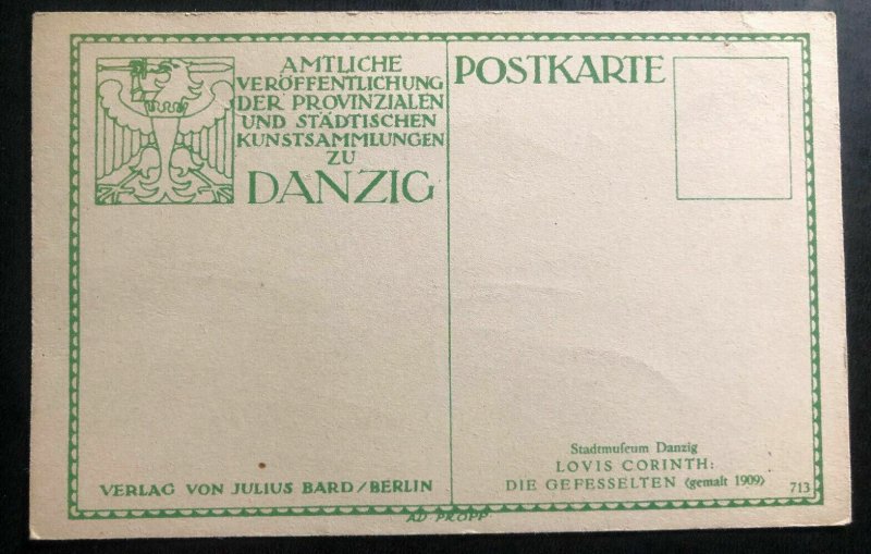 Mint Danzig Germany Picture Postcard Lovis Corinth Art die gefesselten