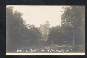 RPPC PERU NEBRASKA STATE NORMAL SCHOOL VINTAGE REAL PHOTO POSTCARD 1912